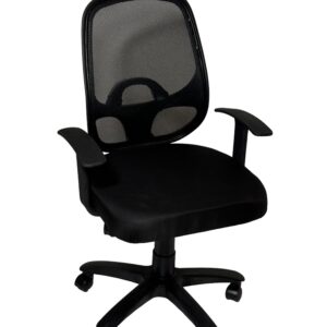 Medium Back Chrome Black Chair