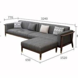 L-Shaped Sofa 3240×770/1520×850mm